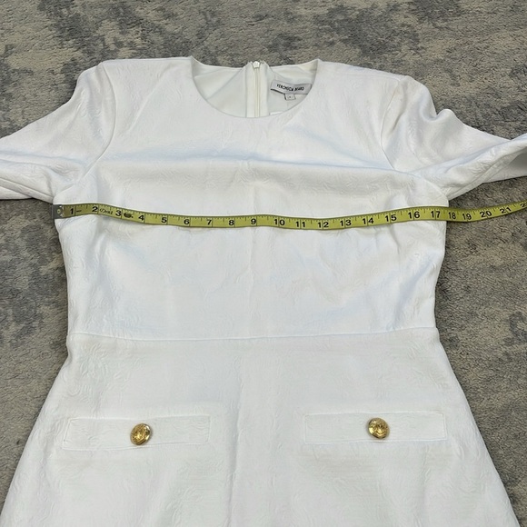 New Veronica Beard Channing Jacquard Sheath Dress In White Long Sleeve Sz 8 - Picture 8 of 14